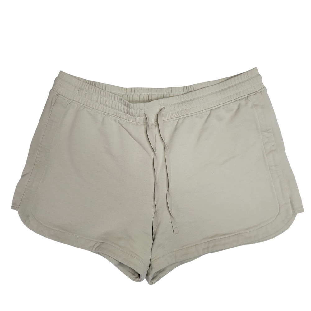 Haven Well Within Organic Cotton Sweat Shorts Beige XL Drawstring Loungewear